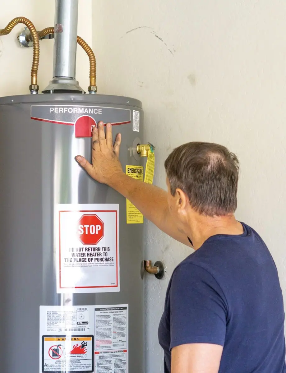 newly installed hot water heater